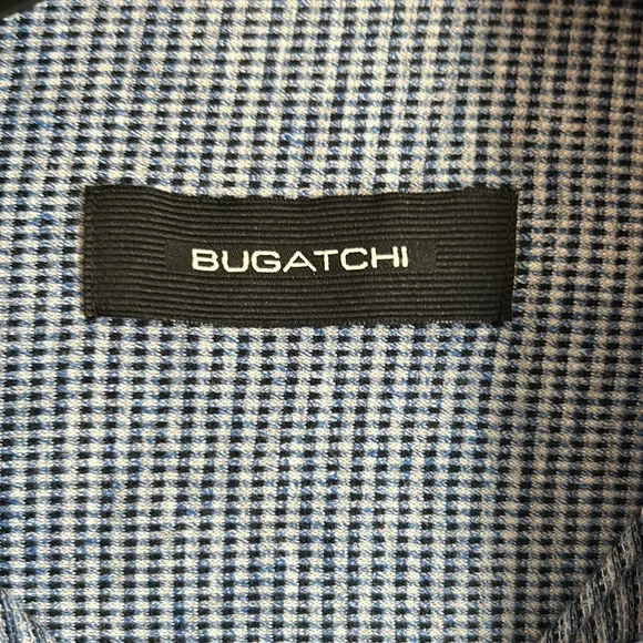 Bugatchi men’s shirt button front size XL blue‎ white - Picture 4 of 9